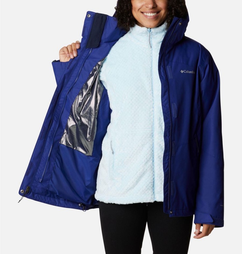 Blue Columbia Bugaboo II Fleece Interchange Women's Ski Jacket | 32785HKXW