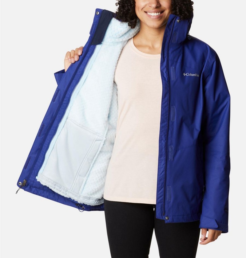 Blue Columbia Bugaboo II Fleece Interchange Women's Ski Jacket | 32785HKXW