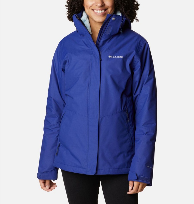 Blue Columbia Bugaboo II Fleece Interchange Women\'s Ski Jacket | 32785HKXW