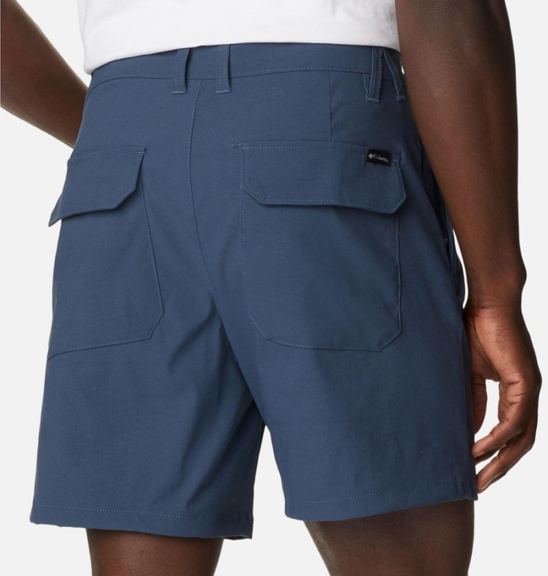 Blue Columbia Canyon Gate Utility Men's Shorts | 15496EXWY