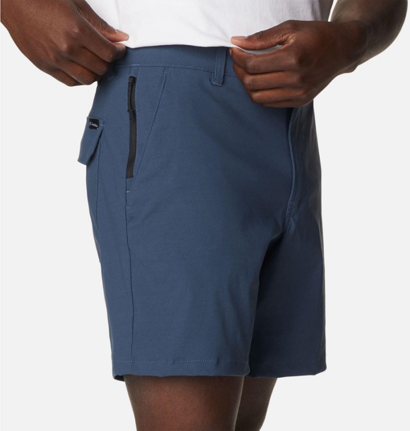 Blue Columbia Canyon Gate Utility Men's Shorts | 15496EXWY