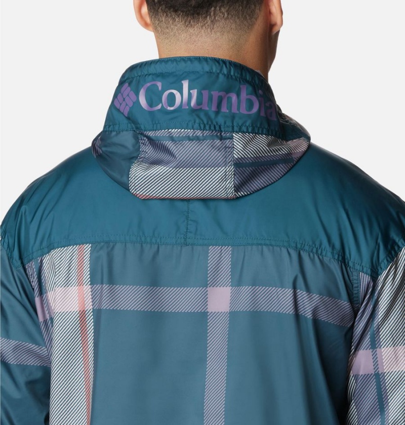 Blue Columbia Challenger Men's Windbreaker | 83450OPYB