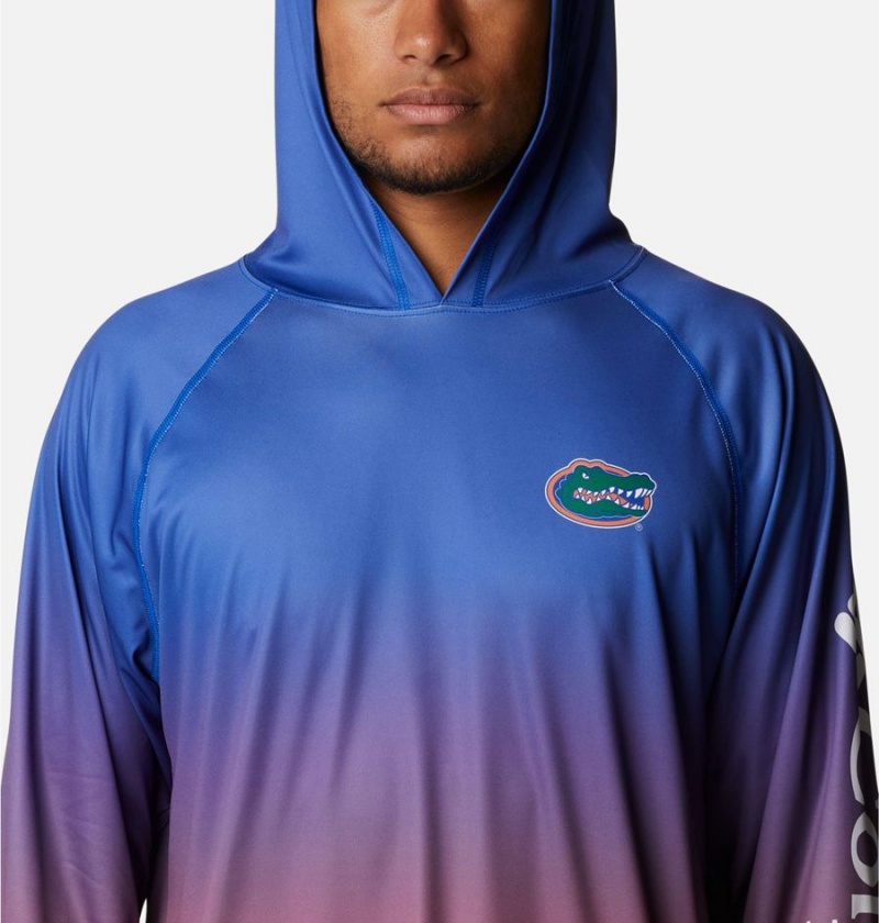 Blue Columbia Collegiate PFG Super Terminal Tackle - Florida Men's Hoodie | 74519XMBY