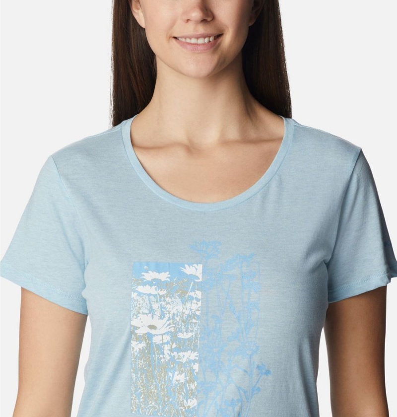 Blue Columbia Daisy Days Graphic Women's T-Shirt | 81695TZXB