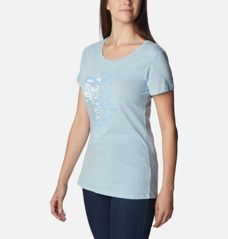 Blue Columbia Daisy Days Graphic Women's T-Shirt | 81695TZXB