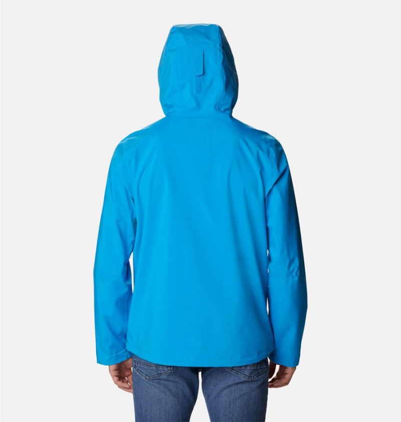 Blue Columbia Earth Explorer Shell Men's Rain Jacket | 63947QELD