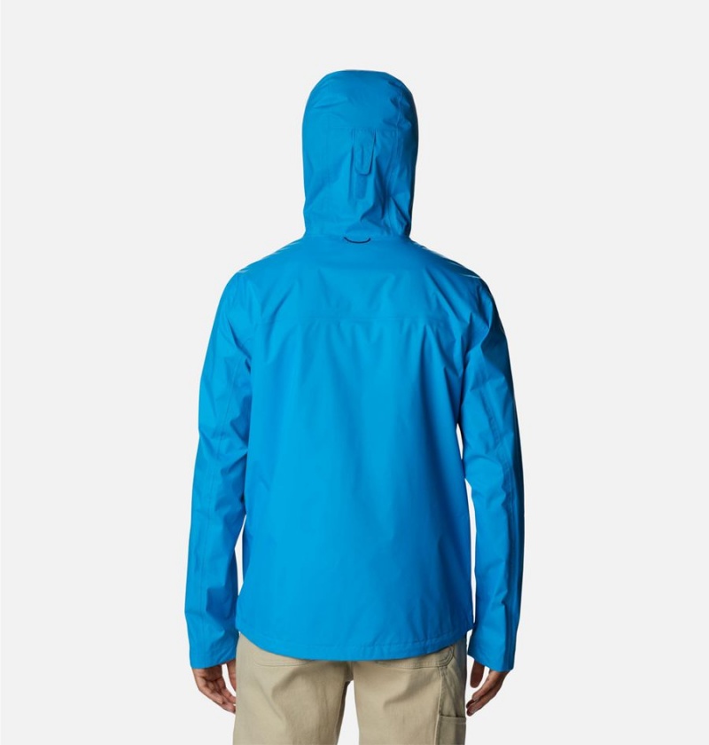 Blue Columbia EvaPOURation Men's Rain Jacket | 81275RHQP