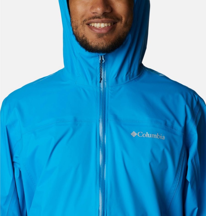 Blue Columbia EvaPOURation Men's Rain Jacket | 81275RHQP