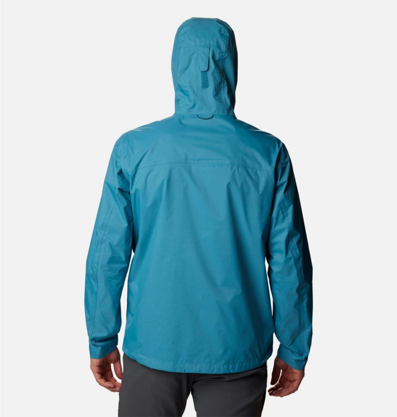 Blue Columbia EvaPOURation Men's Rain Jacket | 09456IFGB