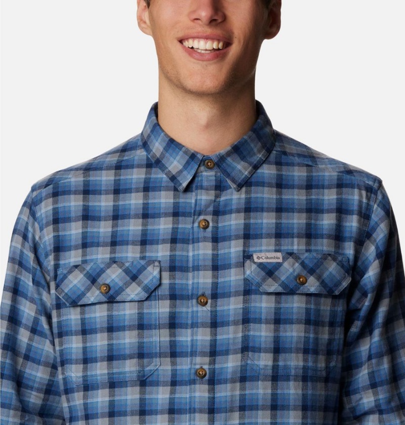 Blue Columbia Flare Gun Stretch Flannel Men's Shirt | 65921YRST