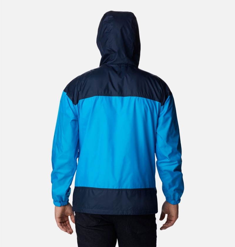 Blue Columbia Flash Challenger Jacket Men's Windbreaker | 25891TFCX