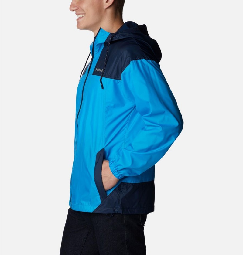 Blue Columbia Flash Challenger Jacket Men's Windbreaker | 25891TFCX