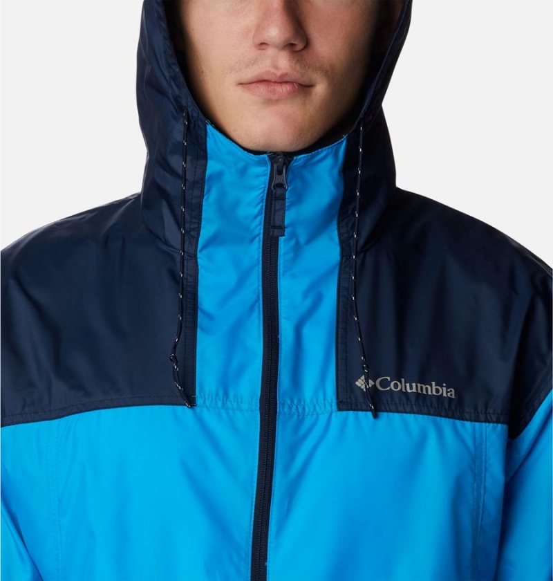 Blue Columbia Flash Challenger Jacket Men's Windbreaker | 25891TFCX