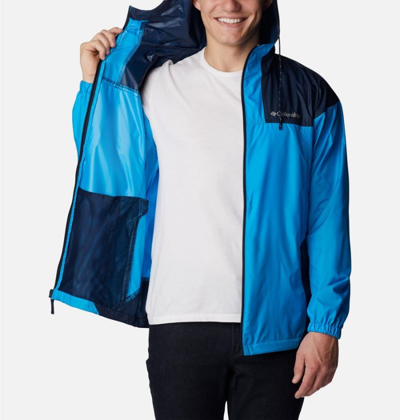 Blue Columbia Flash Challenger Jacket Men's Windbreaker | 25891TFCX