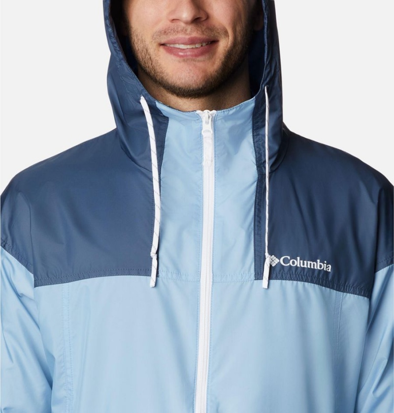 Blue Columbia Flash Challenger Jacket Men's Windbreaker | 13564GBWV