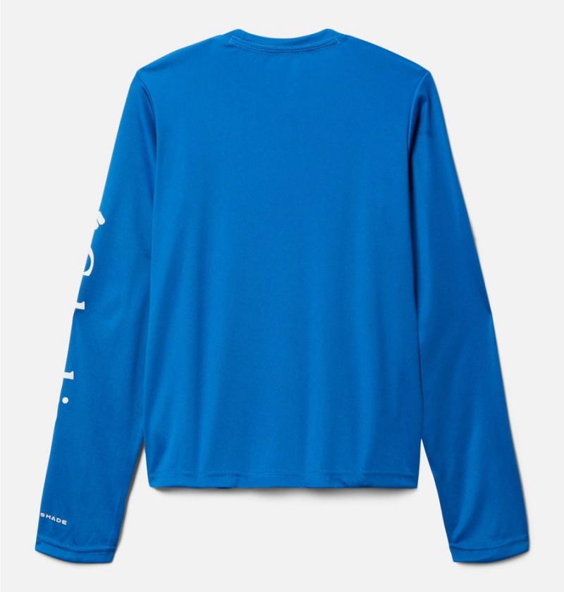 Blue Columbia Fork Stream Long Sleeve Kids' T-Shirt | 12683RZFP