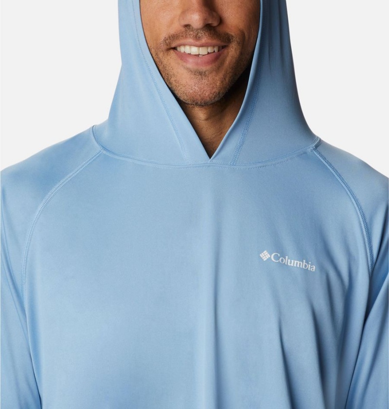 Blue Columbia Fork Stream Men's Hoodie | 96248AEQD