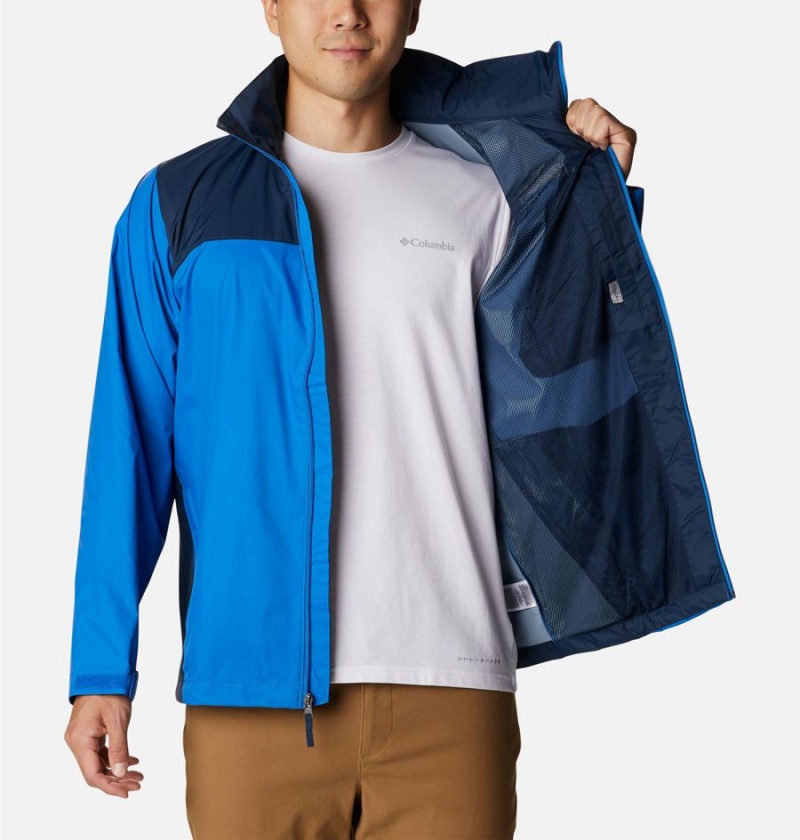 Blue Columbia Glennaker Lake Men's Rain Jacket | 40871JNFP