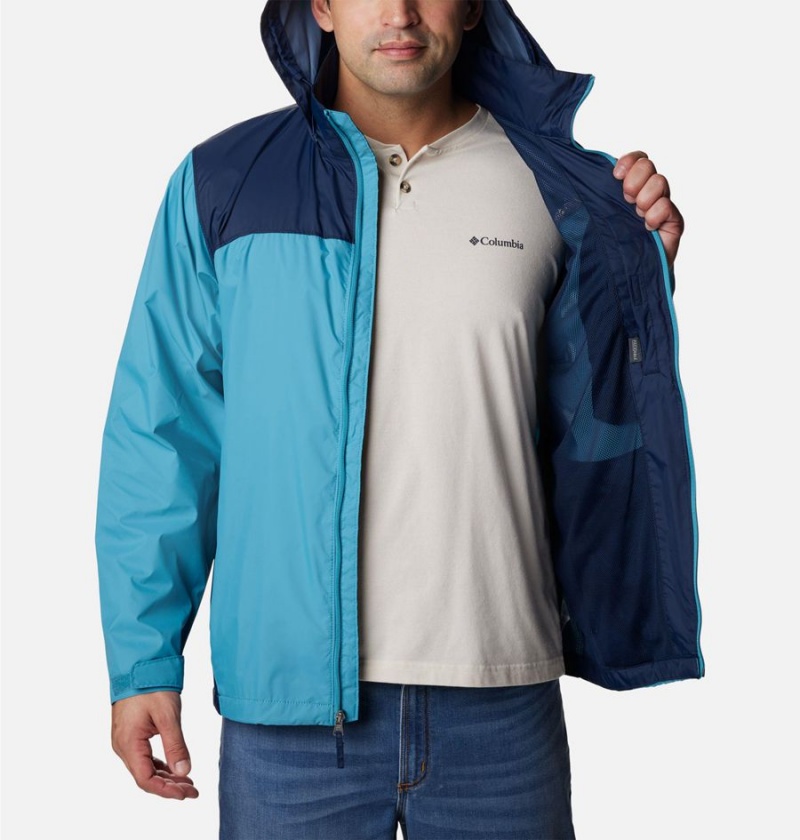 Blue Columbia Glennaker Lake Men's Rain Jacket | 39205RSUK