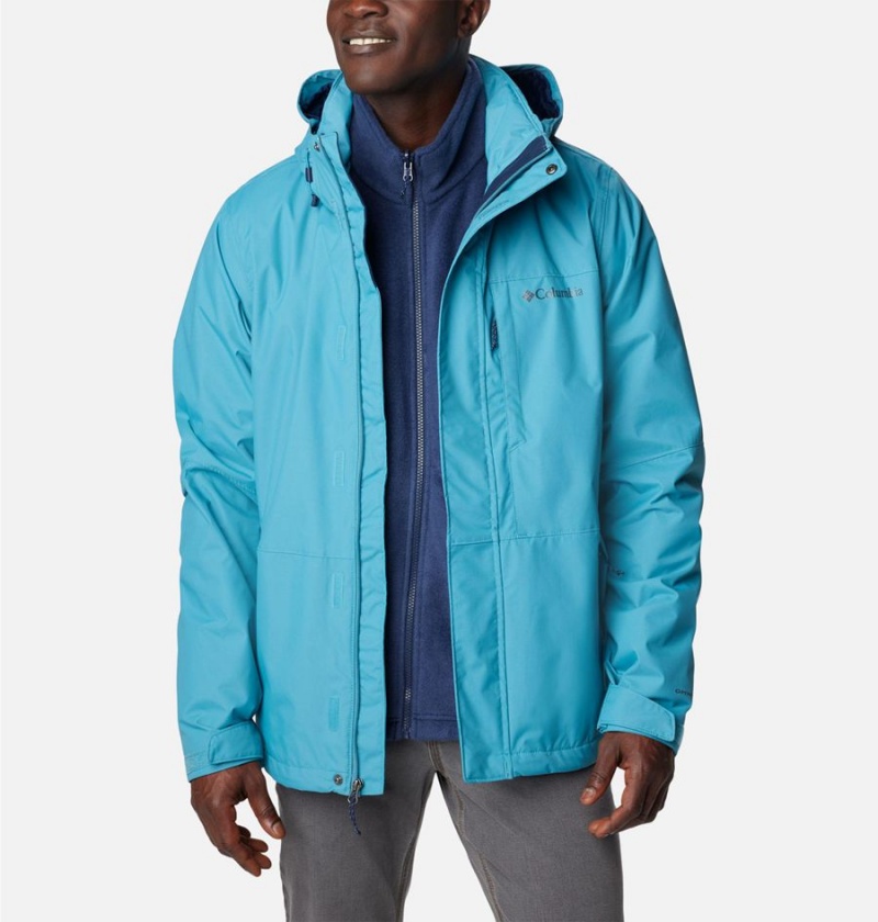 Blue Columbia Gulfport Interchange Men's 3 In 1 Jackets | 86752RJLK