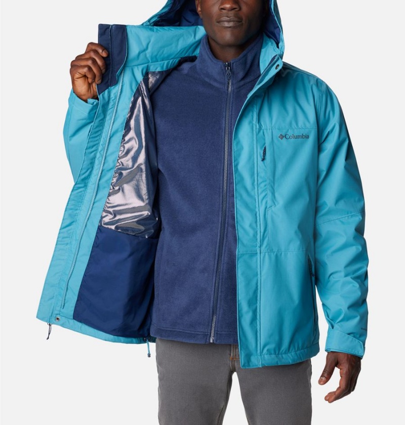 Blue Columbia Gulfport Interchange Men's 3 In 1 Jackets | 86752RJLK