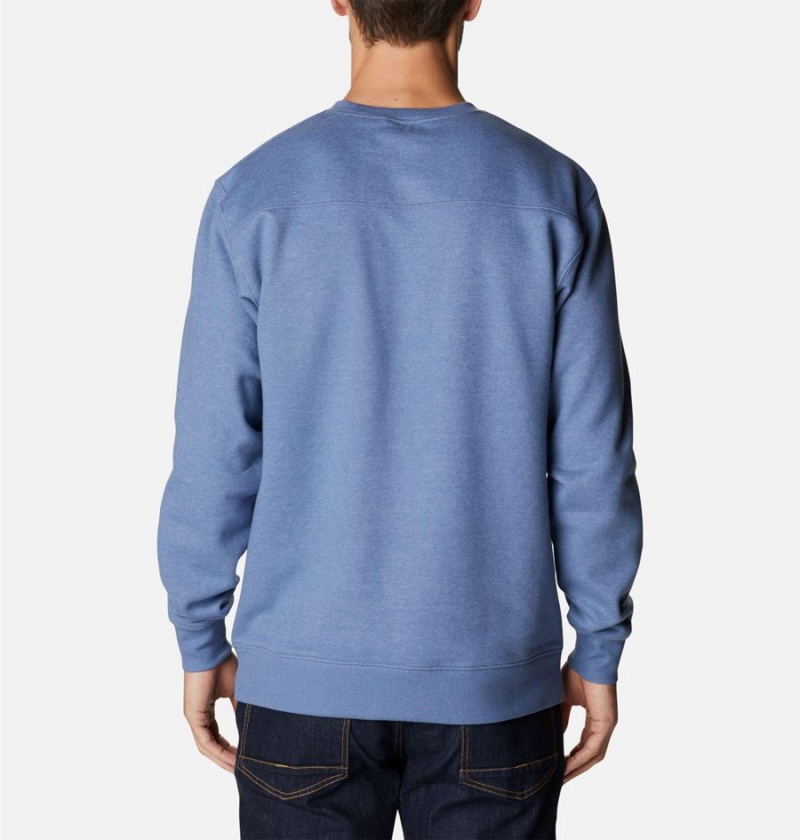 Blue Columbia Hart Mountain II Crew Men's Sweatshirt | 24607FYUR