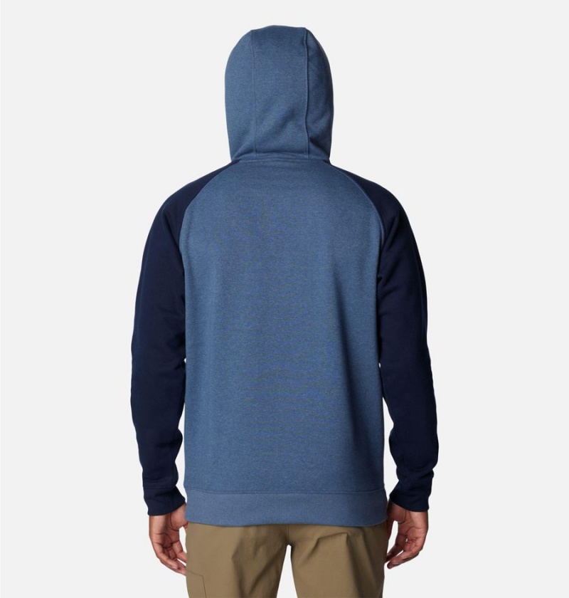 Blue Columbia Hart Mountain II Men's Hoodie | 10629DWIJ