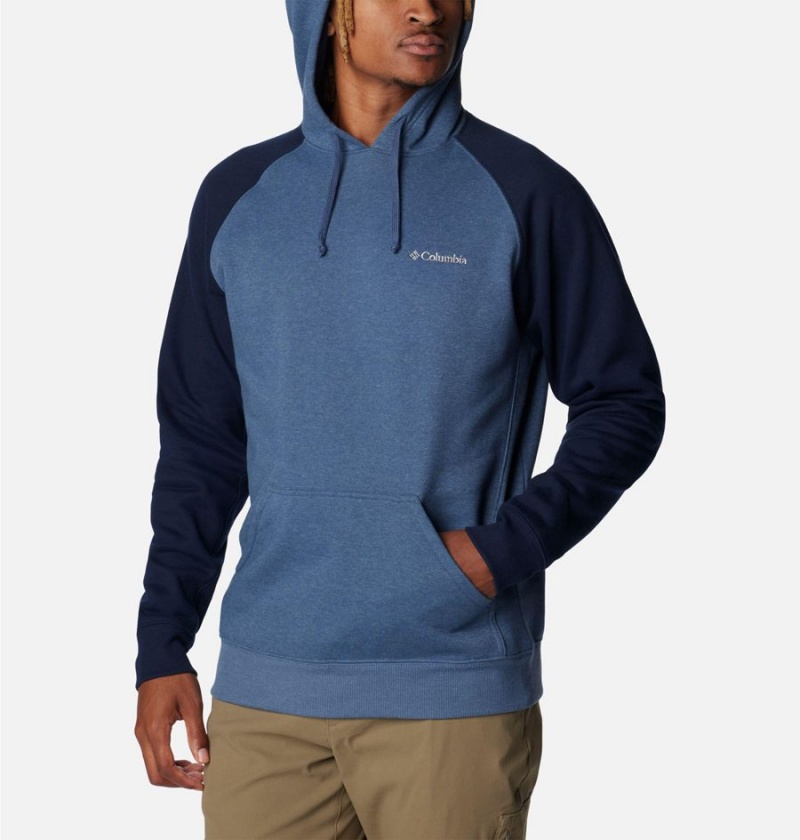 Blue Columbia Hart Mountain II Men's Hoodie | 10629DWIJ