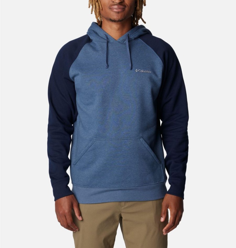 Blue Columbia Hart Mountain II Men\'s Hoodie | 10629DWIJ