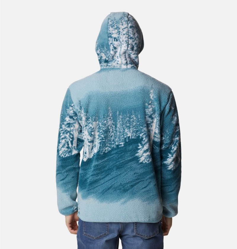 Blue Columbia Helvetia Sherpa Fleece Men's Hoodie | 96503JGCD