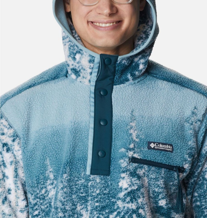 Blue Columbia Helvetia Sherpa Fleece Men's Hoodie | 96503JGCD