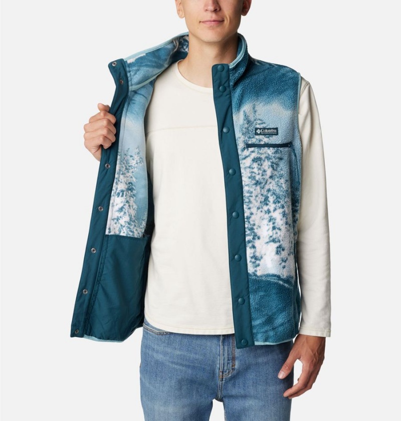 Blue Columbia Helvetia Sherpa Fleece Men's Vest | 65394YZNG