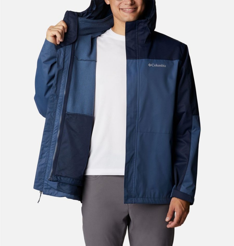 Blue Columbia Hikebound Interchange Men's 3 In 1 Jackets | 01783CUJB