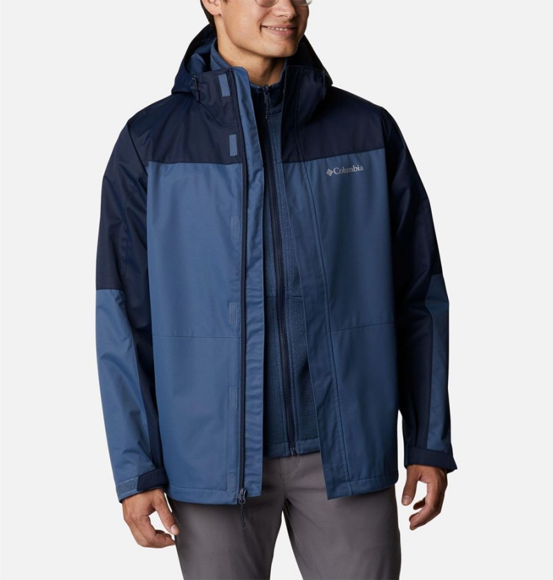 Blue Columbia Hikebound Interchange Men's 3 In 1 Jackets | 01783CUJB