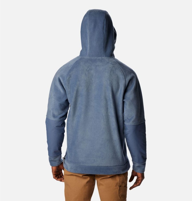 Blue Columbia Hunterdon Fleece Men's Hoodie | 83247MENR