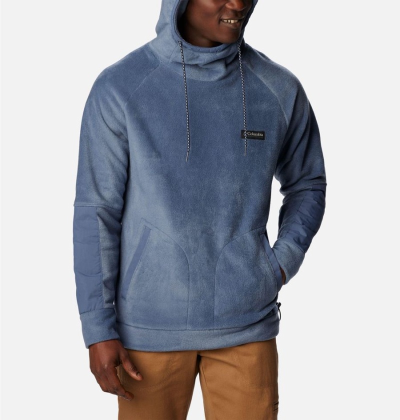 Blue Columbia Hunterdon Fleece Men's Hoodie | 83247MENR