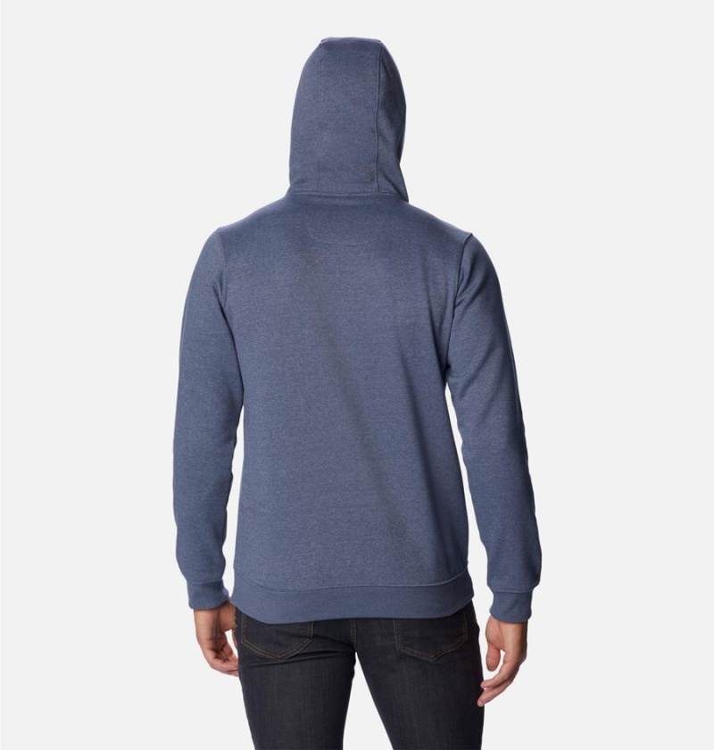 Blue Columbia Keyhole Peak Logo Men's Hoodie | 61843EHFN