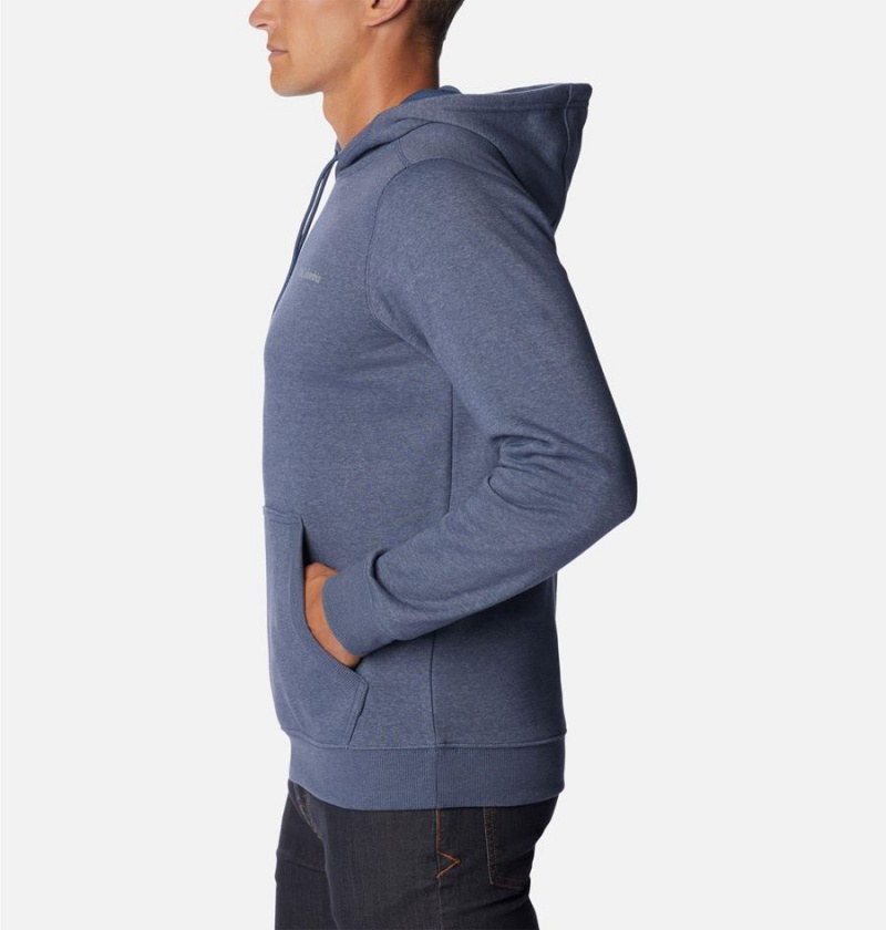 Blue Columbia Keyhole Peak Logo Men's Hoodie | 61843EHFN