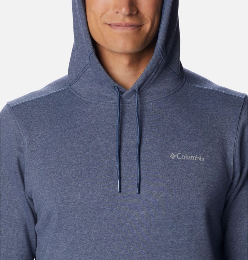 Blue Columbia Keyhole Peak Logo Men's Hoodie | 61843EHFN