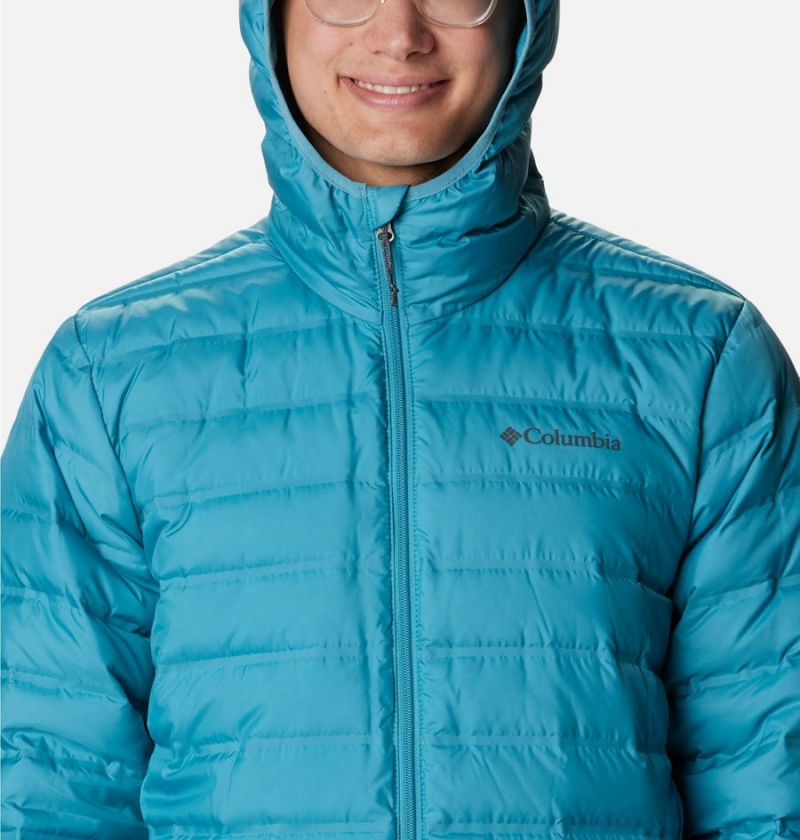 Blue Columbia Lake 22 Hooded Insulated Men's Puffer Jacket | 20135TPMB