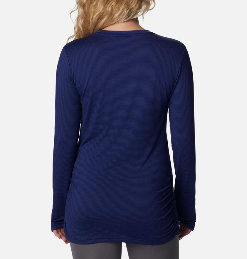 Blue Columbia Leslie Falls Long Sleeve Women's T-Shirt | 97214HKIS