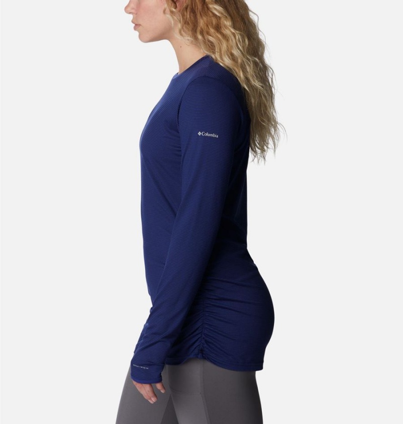 Blue Columbia Leslie Falls Long Sleeve Women's T-Shirt | 97214HKIS