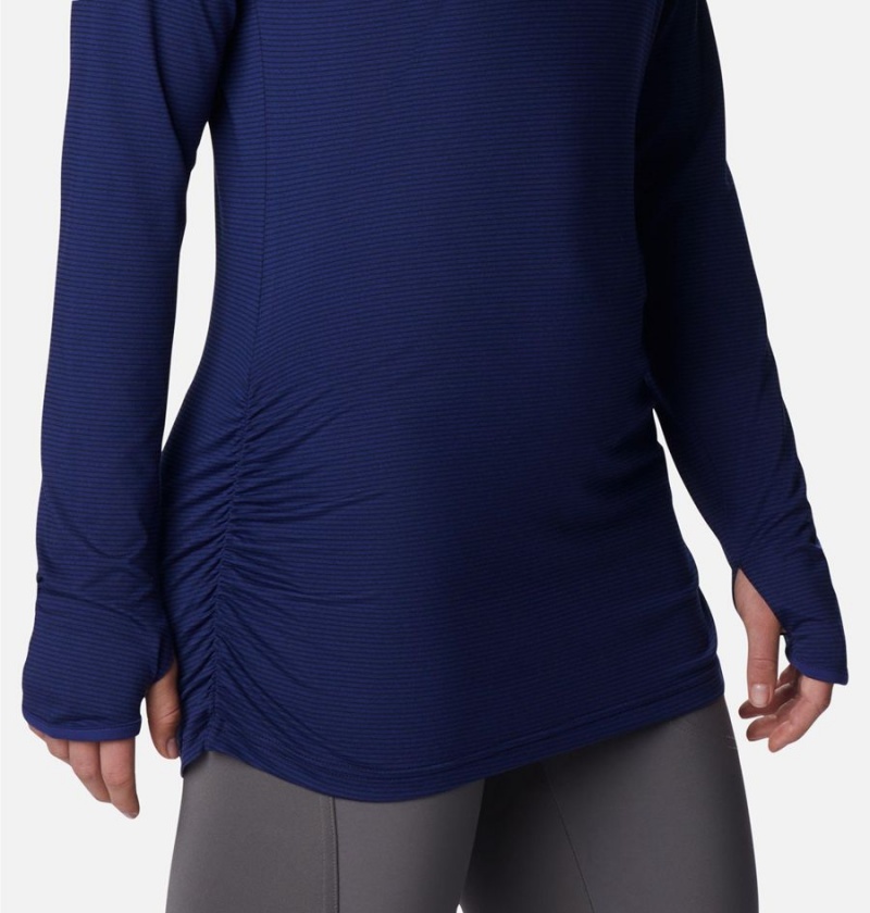 Blue Columbia Leslie Falls Long Sleeve Women's T-Shirt | 97214HKIS