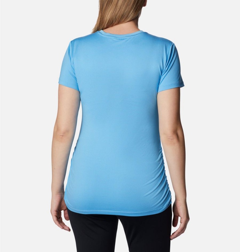 Blue Columbia Leslie Falls Short Sleeve Women's T-Shirt | 83167KQZS