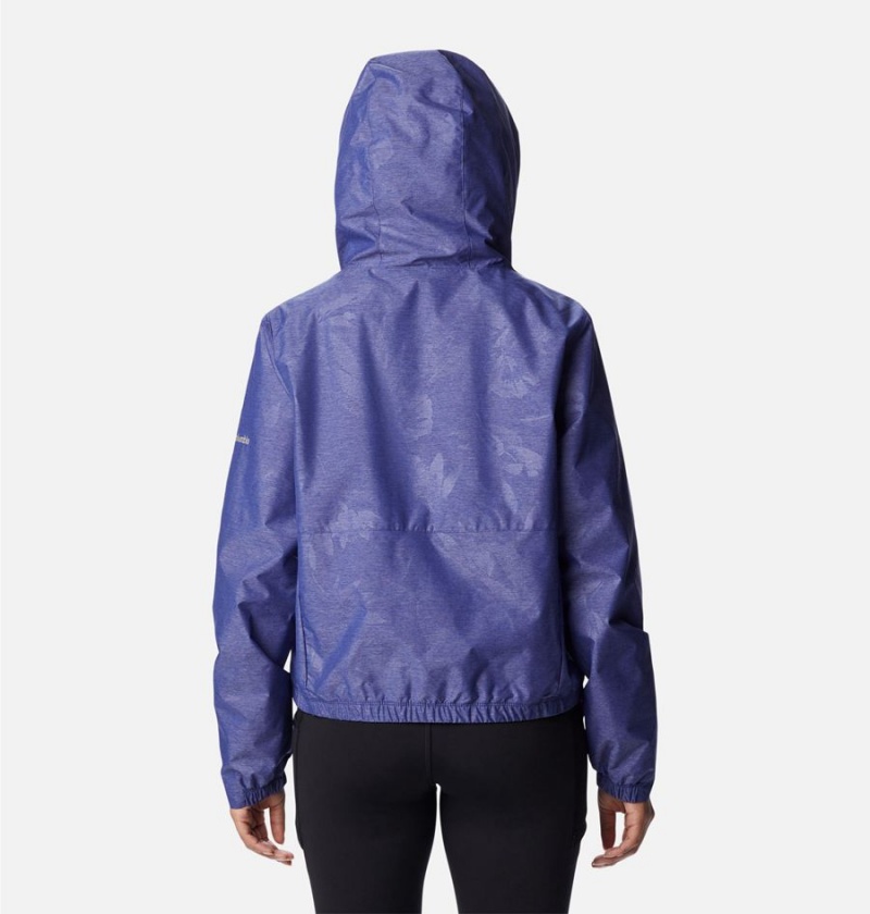 Blue Columbia Lillian Ridge Short Women's Rain Jacket | 57690IDGQ