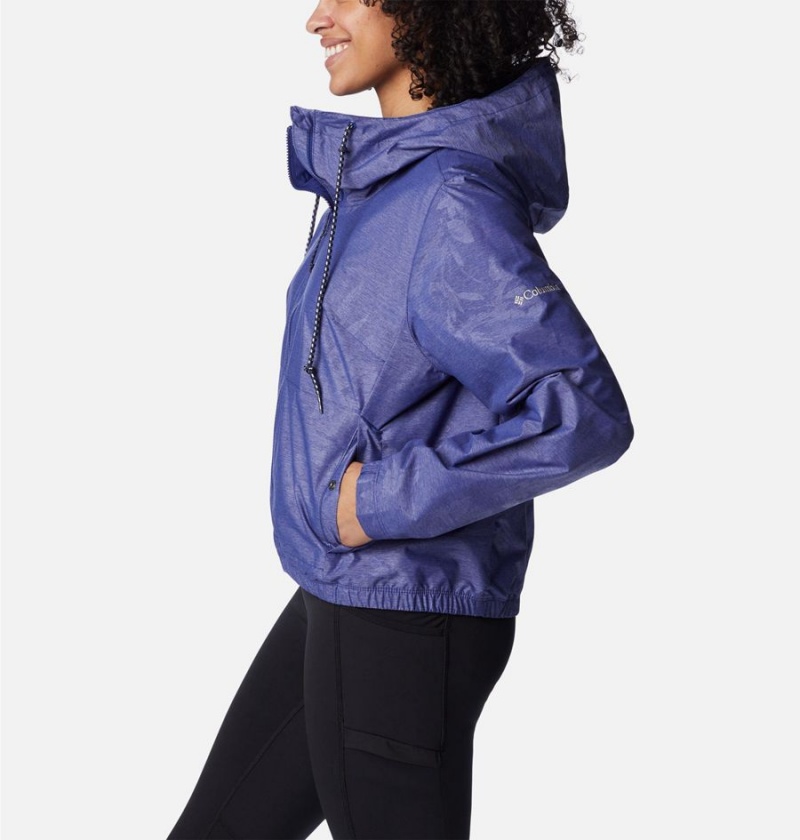 Blue Columbia Lillian Ridge Short Women's Rain Jacket | 57690IDGQ