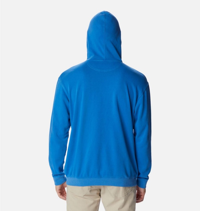 Blue Columbia Lodge French Terry Novelty Men's Hoodie | 34679GABM