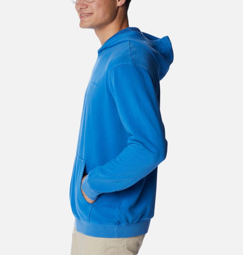 Blue Columbia Lodge French Terry Novelty Men's Hoodie | 34679GABM