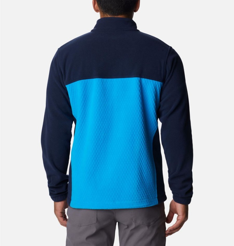 Blue Columbia Overlook Trail Full Zip Men's Fleece Jacket | 45813XAPF