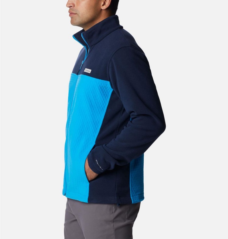 Blue Columbia Overlook Trail Full Zip Men's Fleece Jacket | 45813XAPF